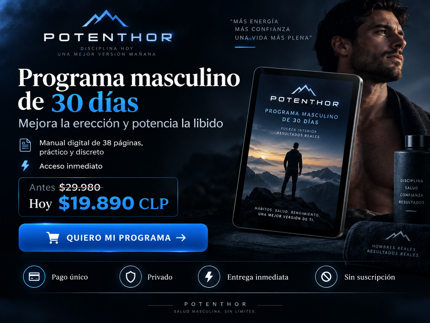 Programa digital POTENTHOR en una tablet